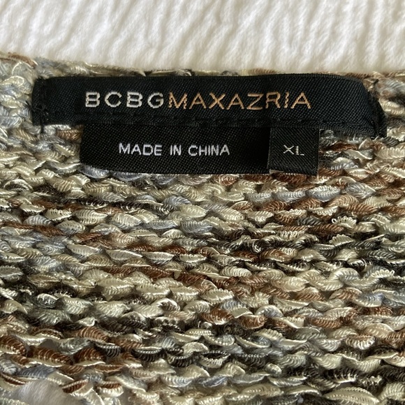 BCBGMaxAzria Cream Cardigan Sweater Open-Knit Design - Picture 2 of 4